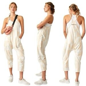 Free People Movement Hot Shot Incline‎ Bamboo Racerback Jumpsuit Small NWOT
